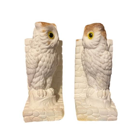 Vintage Owl Sandstone Bookends - Picture 2 of 5